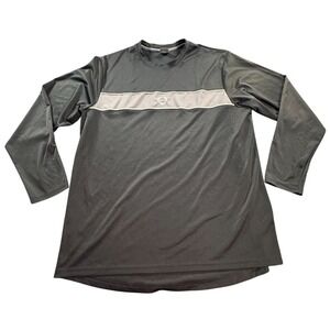 Vtg Nike Shirt Center‎ Swoosh Mens XL Black Y2K Tag Long Sleeve Soccer Shiny